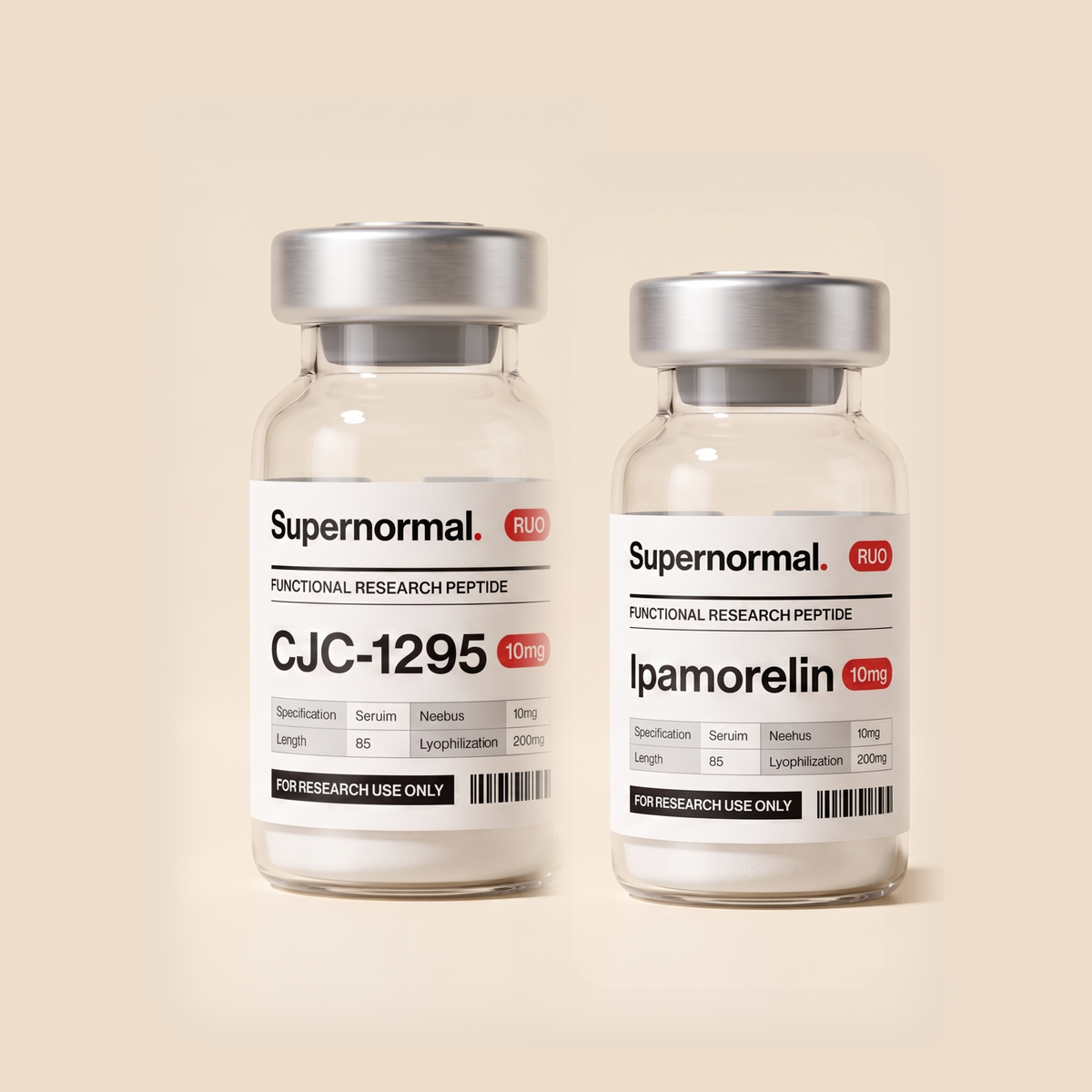 Supernormal CJC-1295 + Ipamorelin research vial